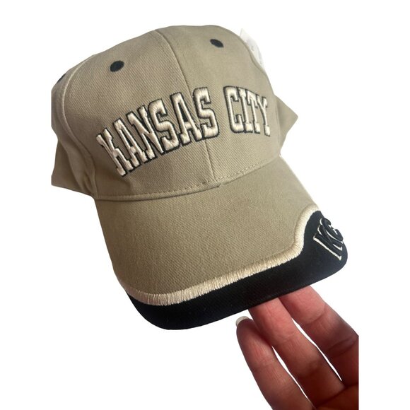 Kansas City Beige & Black Baseball Cap By Fahrenheit Headwear Company - Picture 2 of 9